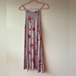 plus size forever 21 floral lavender halter mini dress